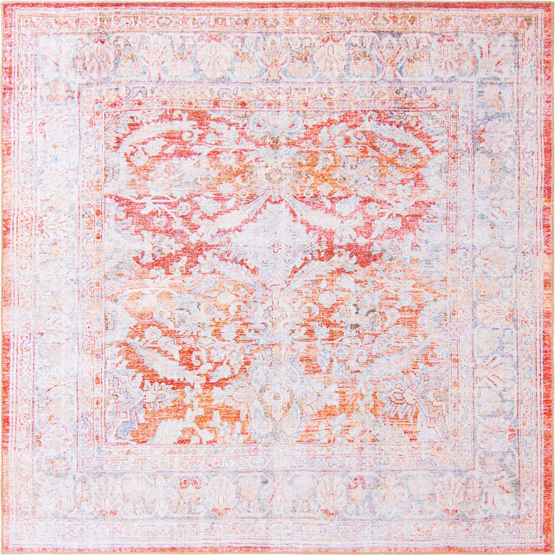 Mcclamma Chenille Oriental Indoor Rug, Square 7'6"