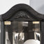 Vitrine de coin vitrée éclairée avec tablettes réglables, armoire à vin en cerisier sculpté, parfaite pour la maison ou le bureau - Noir