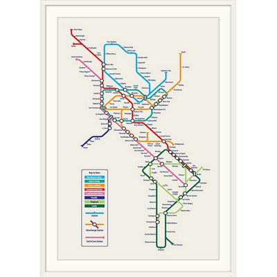 «America Metro Map» par Bellen, impression