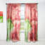 Rouge et vert, art abstrait fluide de luxe - Rideau moderne - Velours obscurcissant - 1 panneau-71800304
