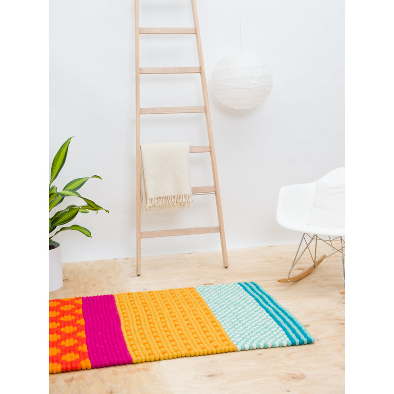 Kerala Geometric Wool Hand Woven 90cm X 130cm Area Rug