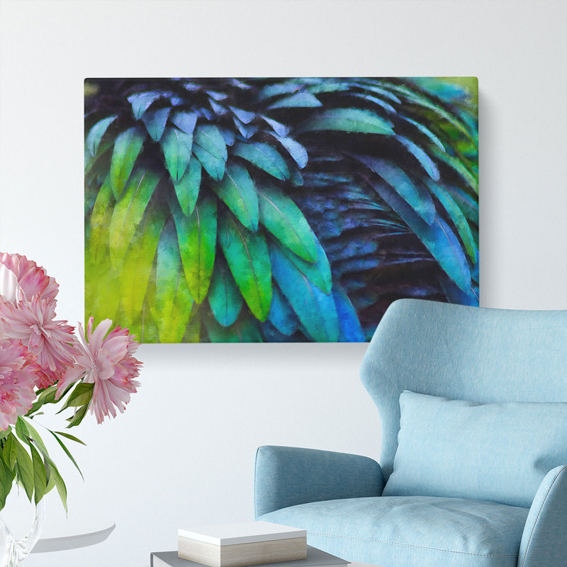 Parrot Feathers - Wrapped Canvas, 35cm H x 50cm W x 3cm D
