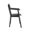 Fauteuil à dossier noir Kassia King Louis