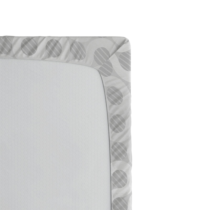 Drap-housse orange Ambesonne, Abstrait - gris / blanc, Drap-housse pour lit simple TG