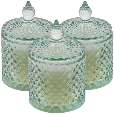 Scented Unscented Flameless Jar Candle with Glass Holder