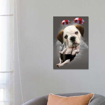 Parachute Dog 1 Piece Wall Art on Canvas