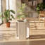 Table de bout hexagonale en marbre naturel blanc l 12,6 po x P 10,9 po x H 15,7 po Snow Mountain