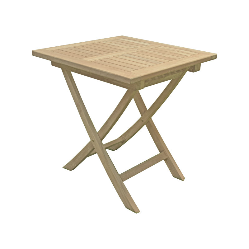 Amannda 2 - Person Teak Wood Patio Dining Set with Square Table