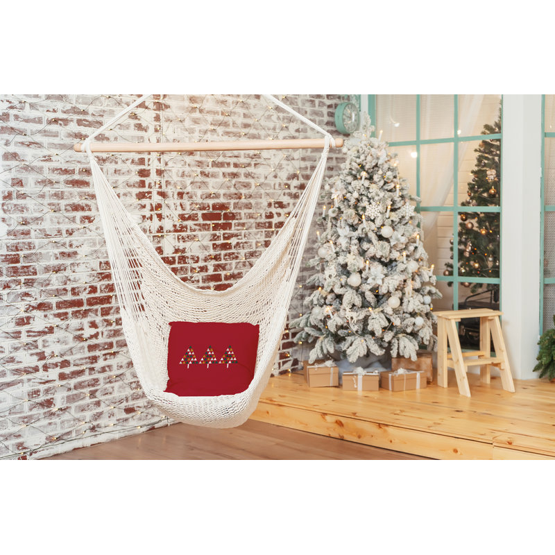 Coussin décoratif intérieur / extérieur Holiday Cheer, 16 po x 16 po, Rouge joyeux
