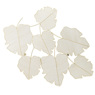 49.2X37.4" Iron Wall Art With Bewitching Maple Leaf And Metal Detail, Golden, Transforms Living Spaces Style Adornment Exquisite Elevates Appeal Of Kitchen Rooms