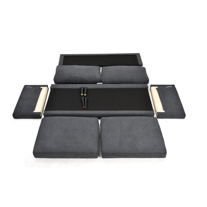 Aimili 3 Seater Velvet Sofa, Grey