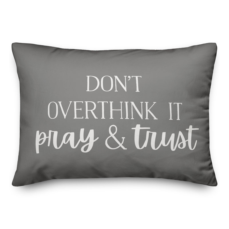  Polyester Indoor/Outdoor Throw Pillow, 18" H x 25" W, Gray