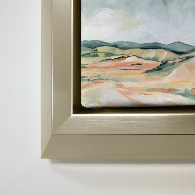 «Vermillion Landscape III» par Katrina Pete - impression sur toile, H 44 po x l 64 po, Champagne