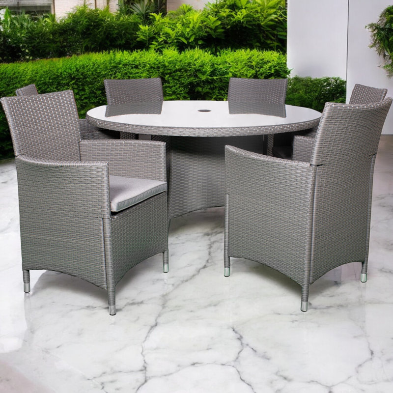  6 seater grey dining set