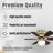 30-Inch 6-Blade White Indoor Ceiling Fan with LED Light Fixture and Opal Mushroom Glass-113524104