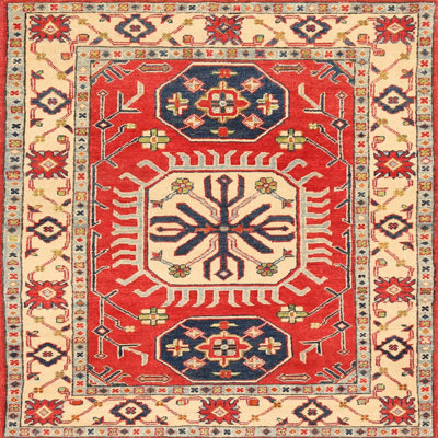 Tapis oriental beige / rouge