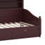Lit de jour simple avec tiroirs de rangement, lit de jour simple en bois avec tablettes de tête de lit à 3 niveaux, lit de jour simple de style rétro-1887690405