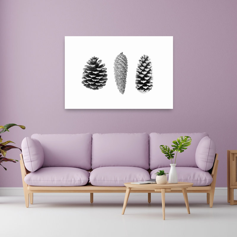 «Pine Cone Study», art mural contemporain abstrait, H 40 po x l 60 po