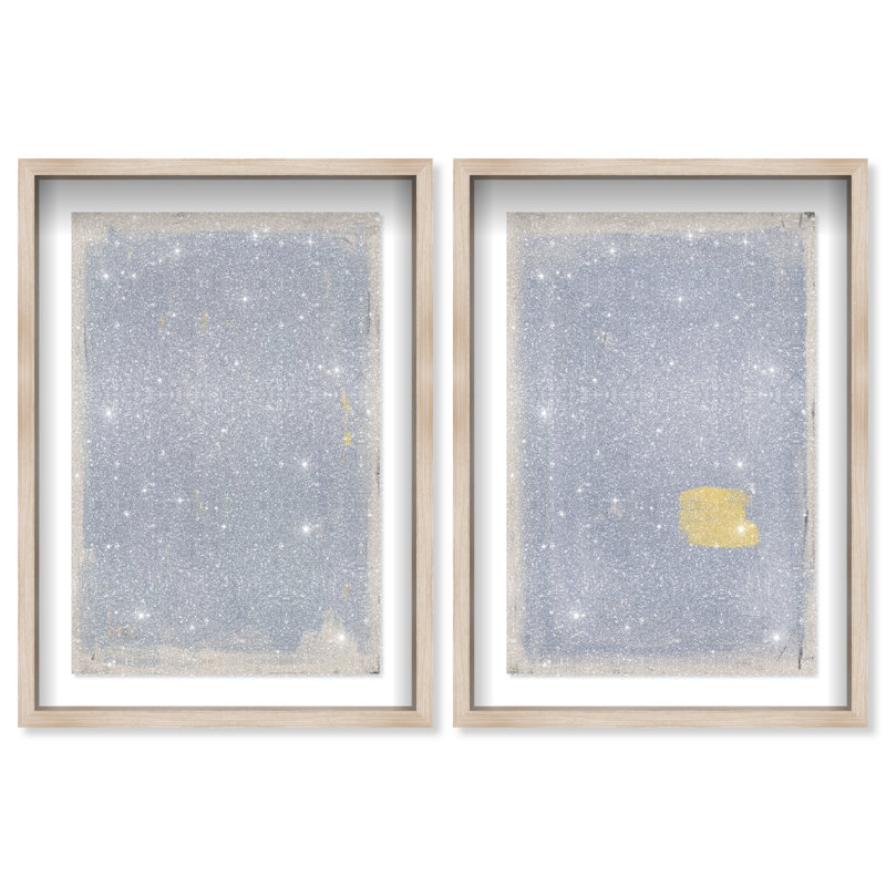 Painted Morning Set Set by Oliver Gal, 31" H x 21" W, Natural Oak Shadowbox
