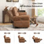 Fauteuil inclinable électrique rembourré de 78,7 po de largeur, moderne, multifonctionnel, confortable, avec ports USB et Type-C, canapé 3 places