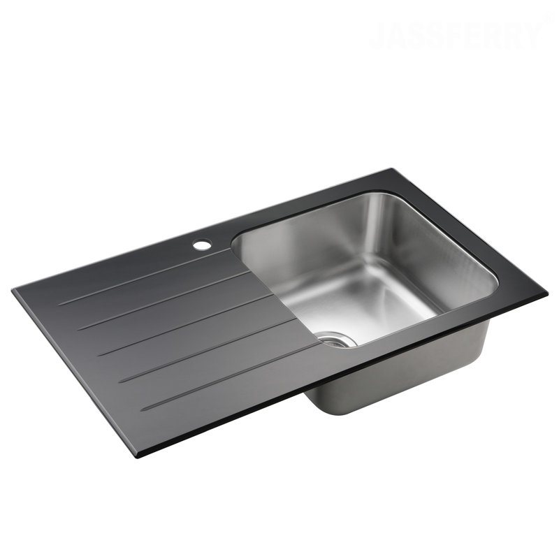 Belfry Kitchen Dore 500mm W Single Bowl Stainless Steel Kitchen Sink with 1 Faucet Hole, Left