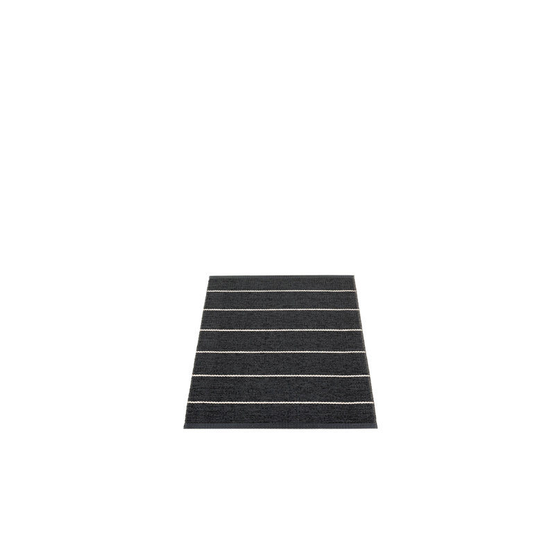 Carl Striped Area Rug in Black/White, Rectangle 2'3" x 3'
