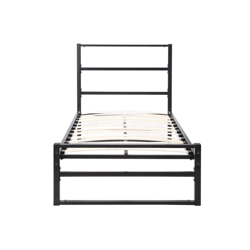 Clermont Bed, Black, No Mattress, Small Double (4')