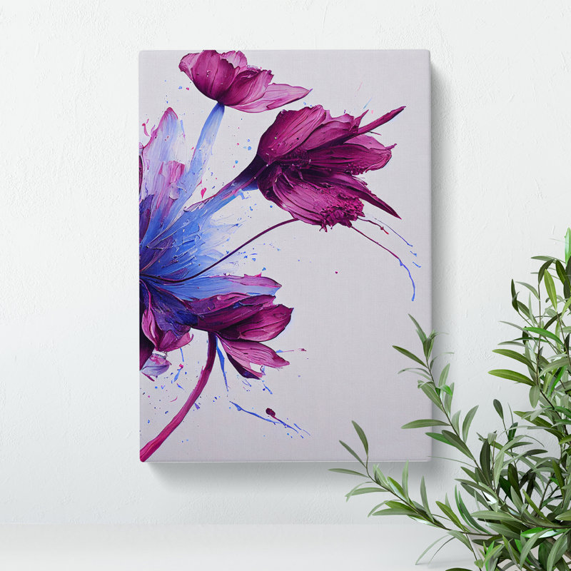 Mysterious Flowers Abstract - Wrapped Canvas, 50cm H x 35cm W x 3cm D