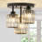 3-Light Modern Crystal Cluster Semi Flush Mount Ceiling Light-1323792059