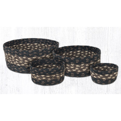 Ensemble de 4 paniers ronds en jute Earth Rugs - service rustique, 9 po x 9 po, ensemble de 4