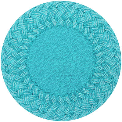 Raffia Vegan Leather Round Pebble Placemat