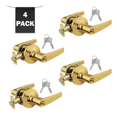 Keyed Entry Door Lever, Straight Handle