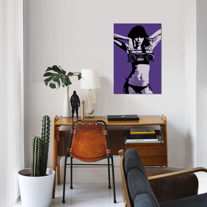 «Box Circles I» par Steez - impression sur toile tendue, H 40 po x l 26 po x P 1,5 po, Toile tendue