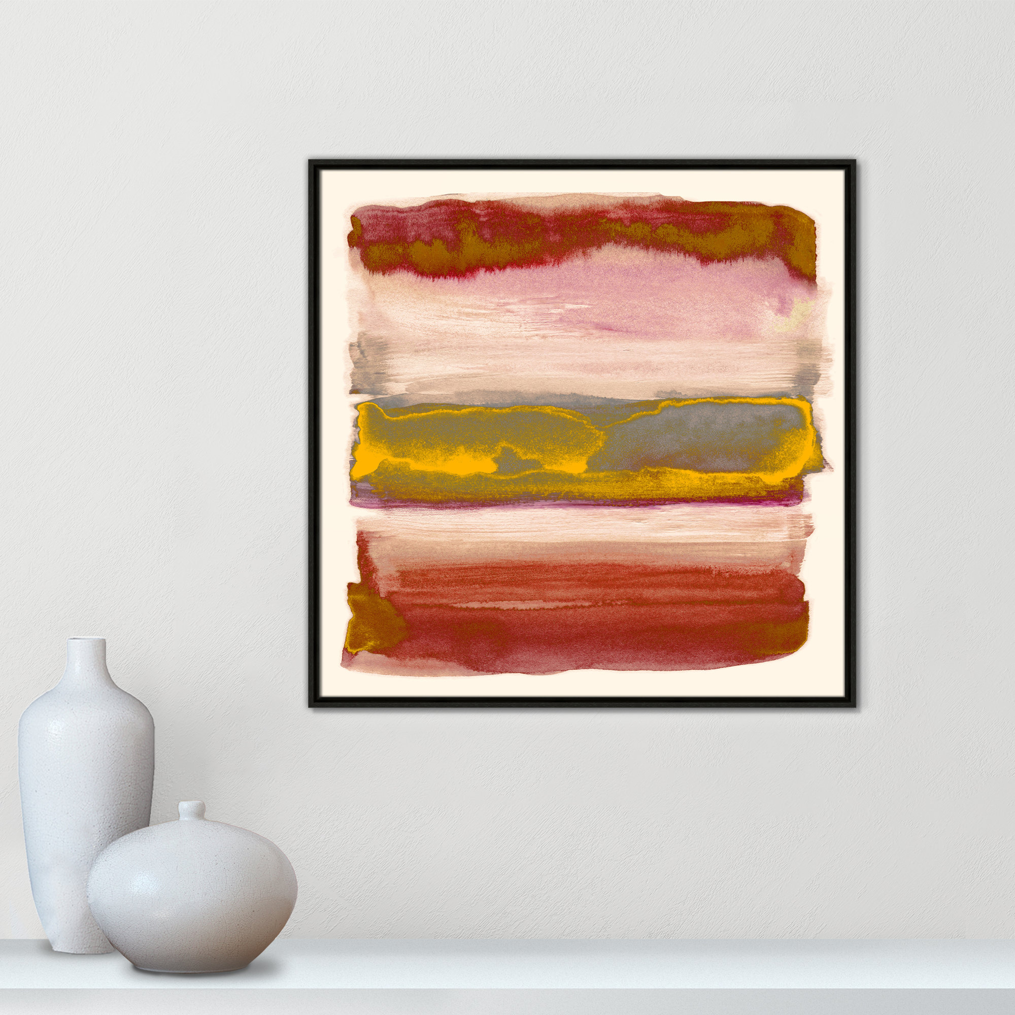 Yellow Sky II Print by Nan, 31.5" H x 31.5" W, Espresso