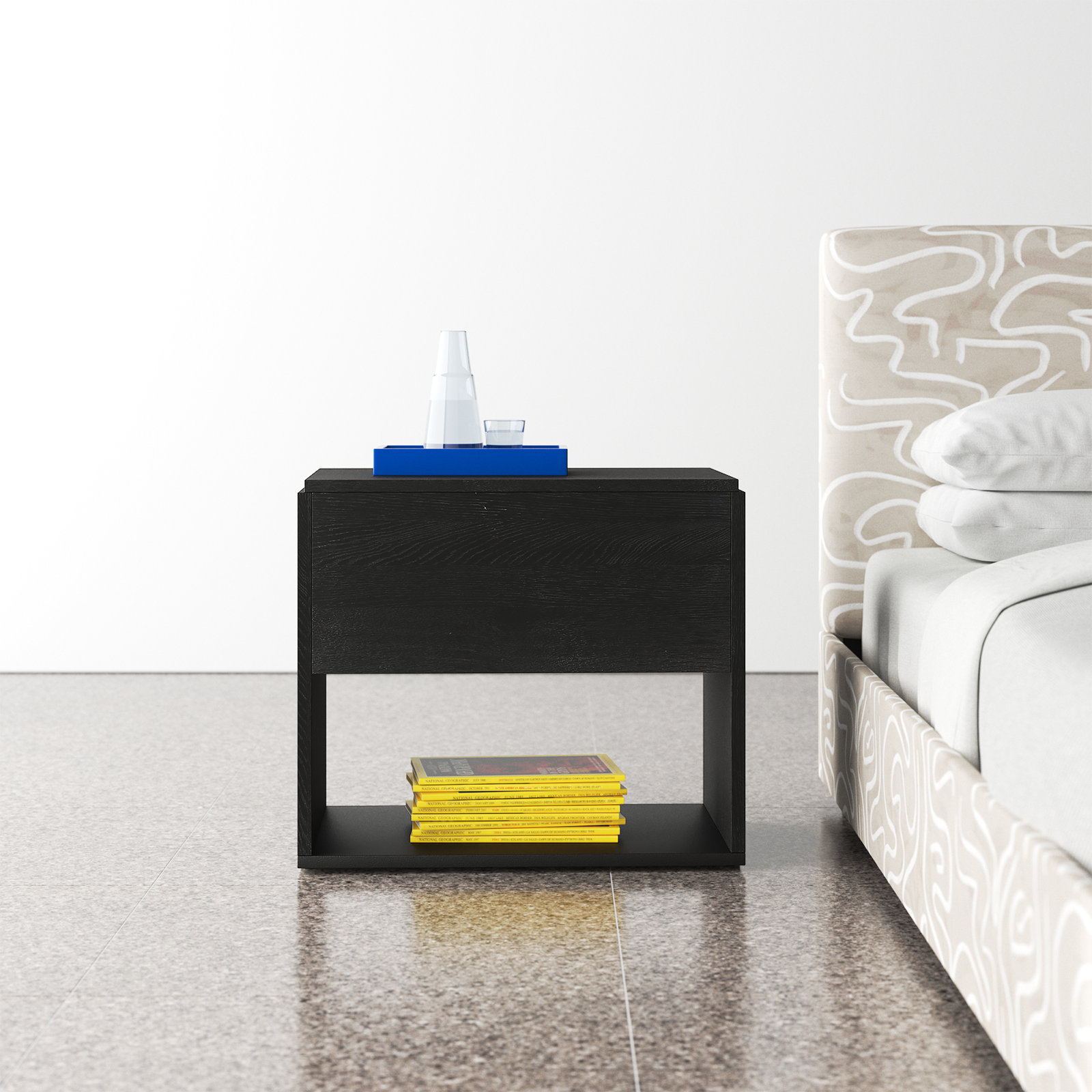 Calypso 1 - Drawer Nightstand, Black