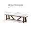 Banc de rembourrage moderne avec coussin, base à tréteaux de style rustique et siège rembourré confortable pour une ambiance de maison de campagne confortable.
