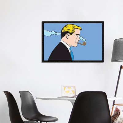 Man Smoking A Pipe by Joseph McDermott - Print on Canvas