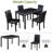 Kitchen Table Set with a Rectangular Table and 4 Upholstered Chairs-1274497015