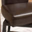 Tabouret de comptoir pivotant en cuir synthétique de 28 po avec pieds en bois massif