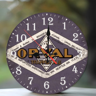 Horloge murale en bois 10 po, mouvement silencieux, à piles (piles AA non incluses), décor artistique, parfait pour les décorations
