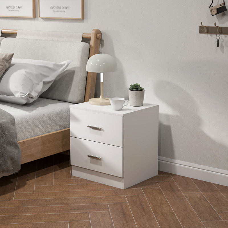 Demonica 45cm W Steel Bedside Table