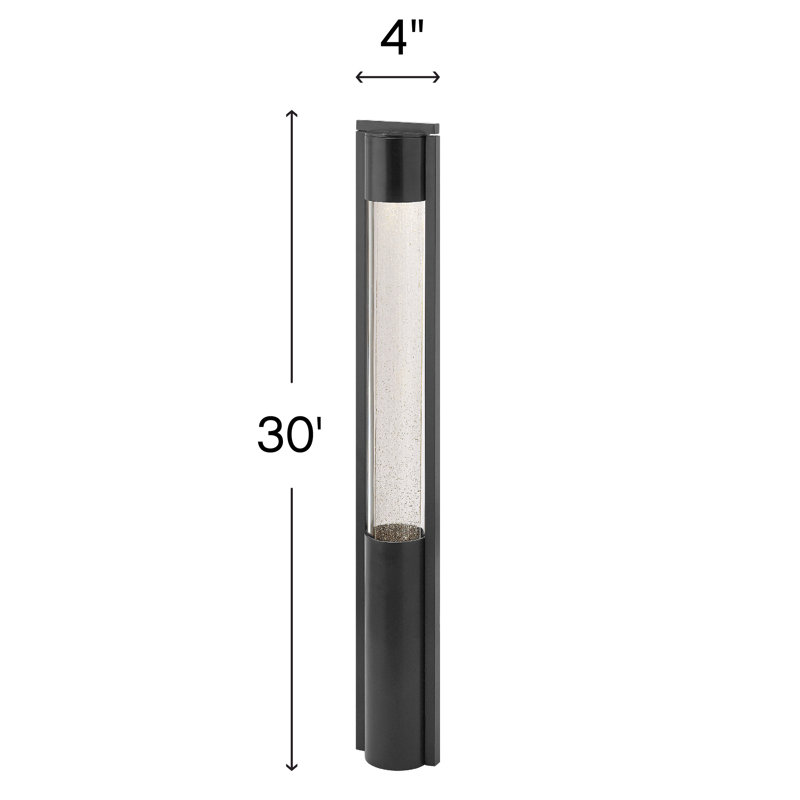 Shelter 1 Light Bollard Light, Black, MR-16