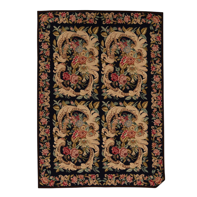 Wool Floral Area Rug
