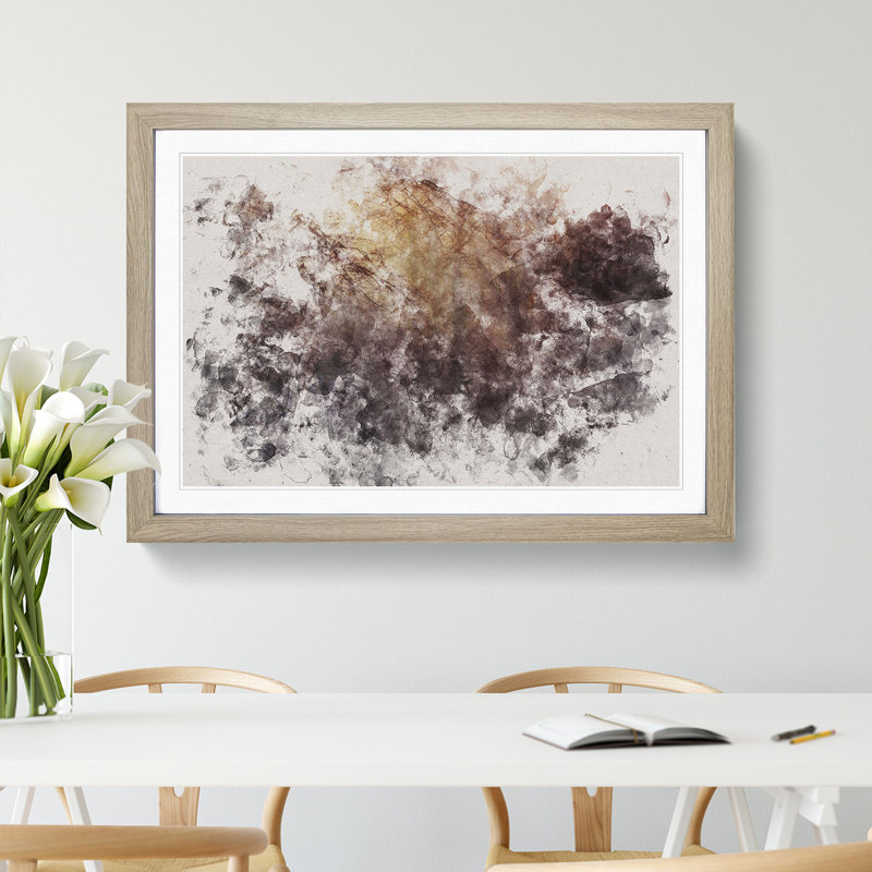 Sunlight Forest Vol.1 Watercolour - Framed Print, 36cm H x 48cm W x 2cm D, Oak