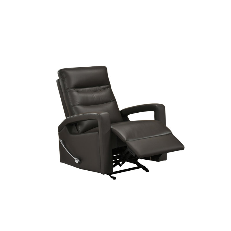Fauteuil inclinable, cuir brun foncé et similicuir, Marron foncé