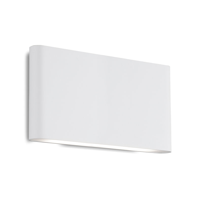 Applique murale ardoise en aluminium à DEL, Blanc, H 5,5 po x l 9,88 po x P 1,63 po