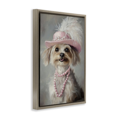 Cadre flottant Lady Yorkie Portrait, design par Tina LeCour