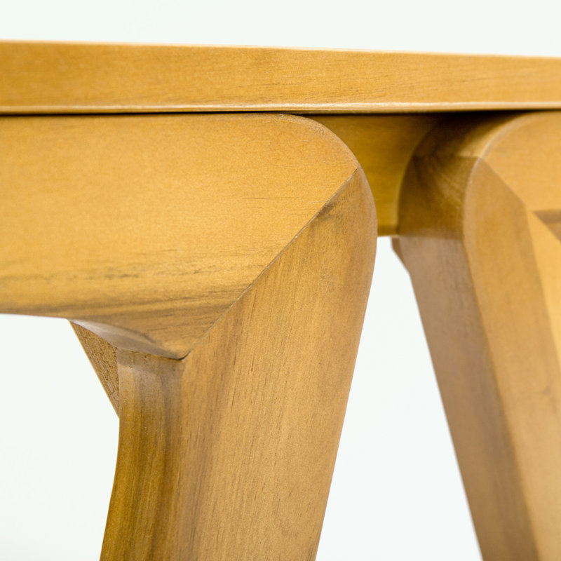 Ensemble de salle à manger de patio 3 pièces avec table et bancs en bois