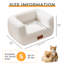 Lit de chat blanc élégant et moderne en simili peau de mouton pour animaux de compagnie de moins de 35 lb, canapé de luxe pour chien avec housse en cuir