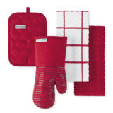 KitchenAid Onion Quilt Kitchen Towel, Oven Mitt & Potholder Set 4-Pack